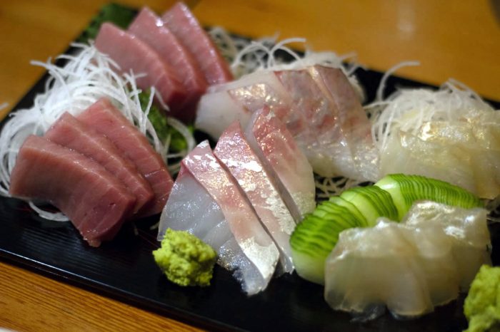 menu sashimi